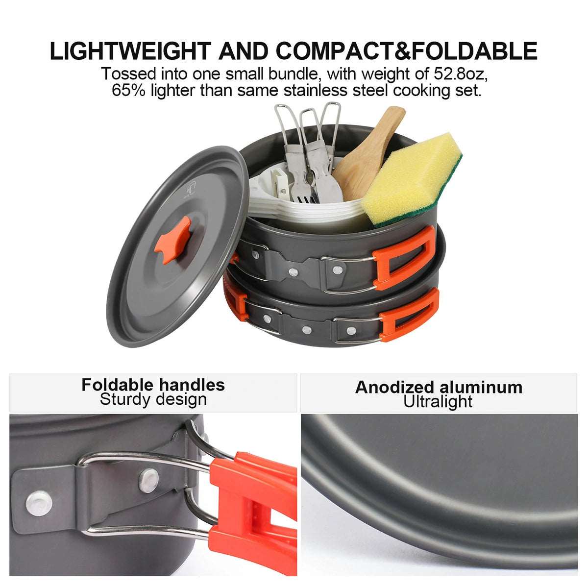 11/12/22 PCS Camping Cookware Mess Kit - Magnadyne