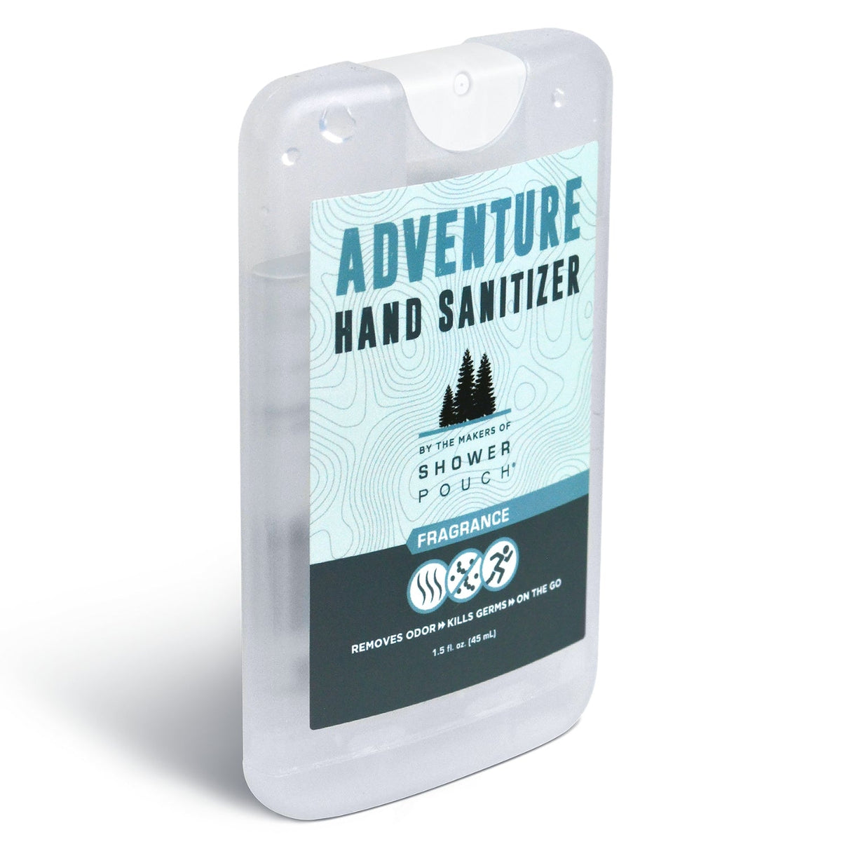 Tactical Molle Zipper Bag + Adventure Sampler Kit: 4 Shower Pouches, 1 Hand Sanitizer, 1 Deodorant