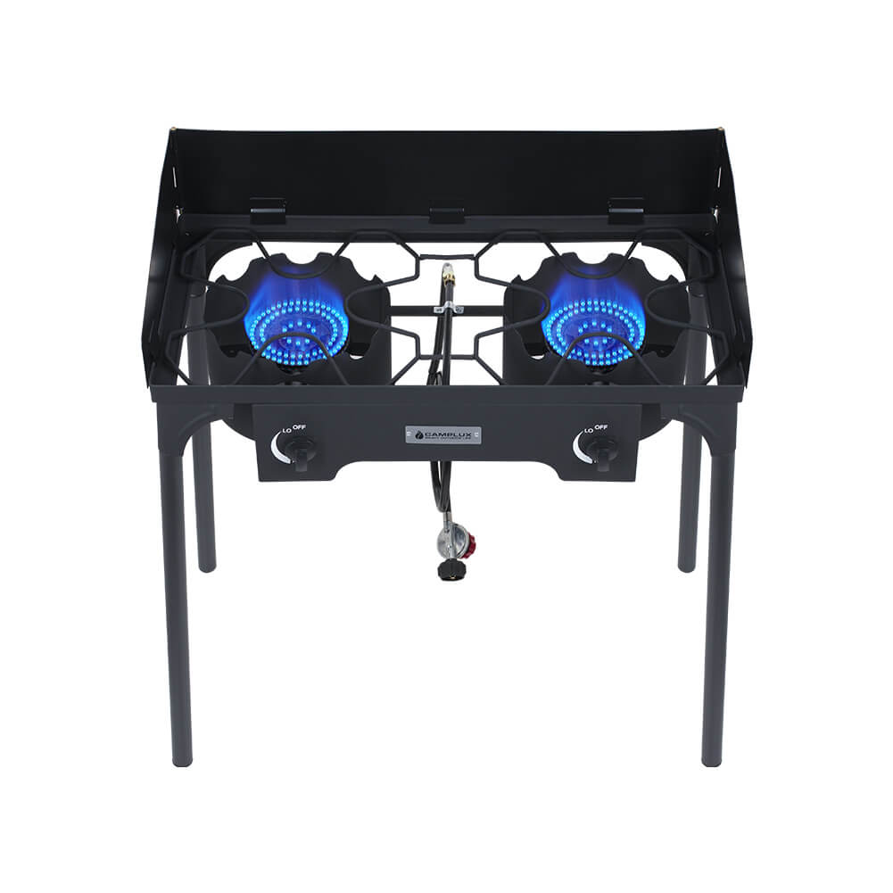 260,000 BTU High Pressure Double Propane Burner - Heavy Duty Cookware - Magnadyne