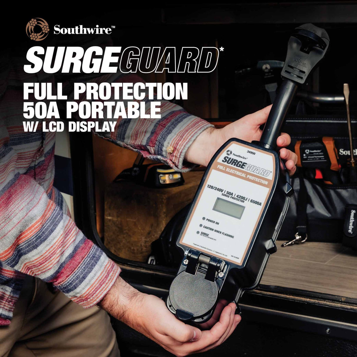 50A Surge Guard Portable Total Electrical Protection 34950 - Magnadyne