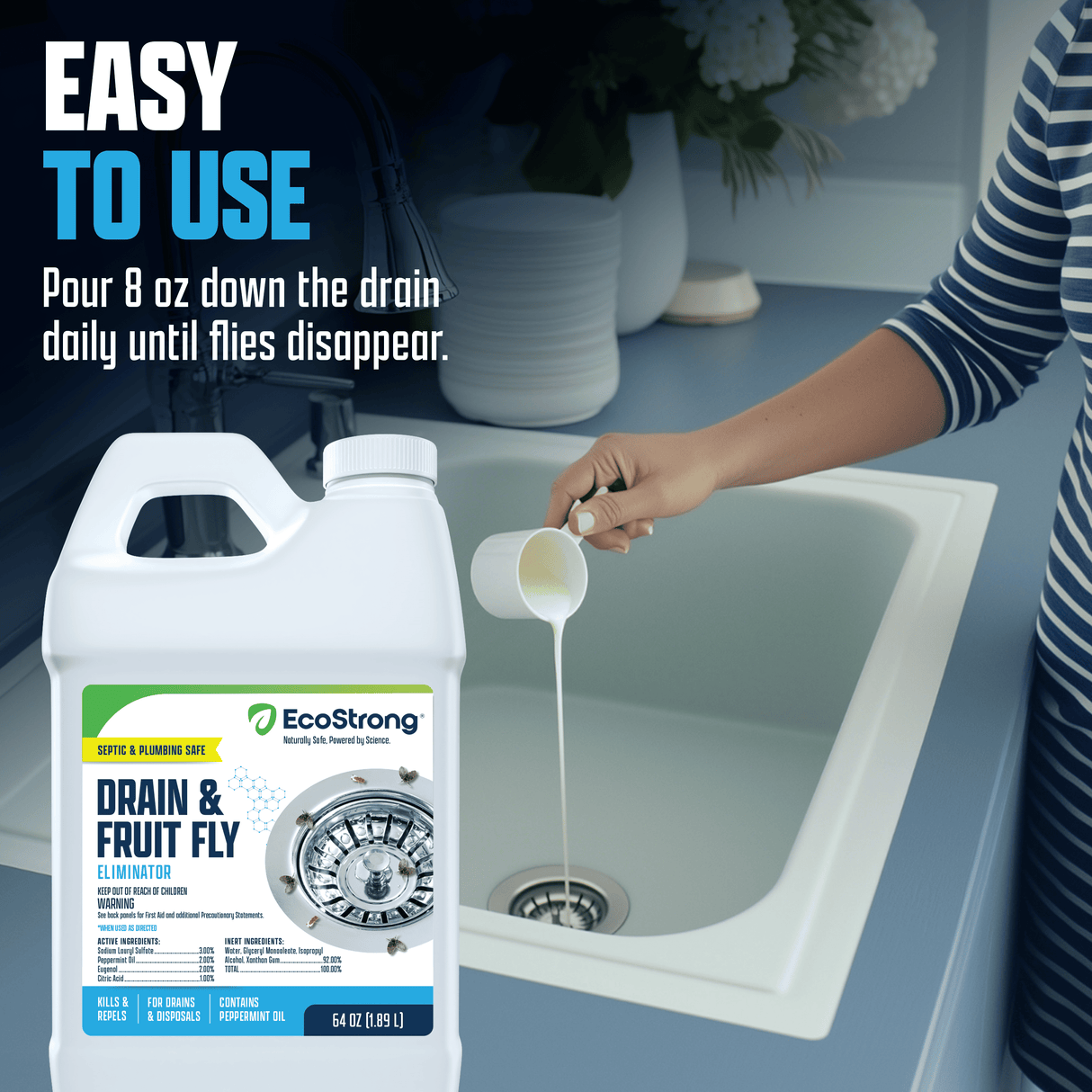 Drain and Fruit Fly Eliminator
