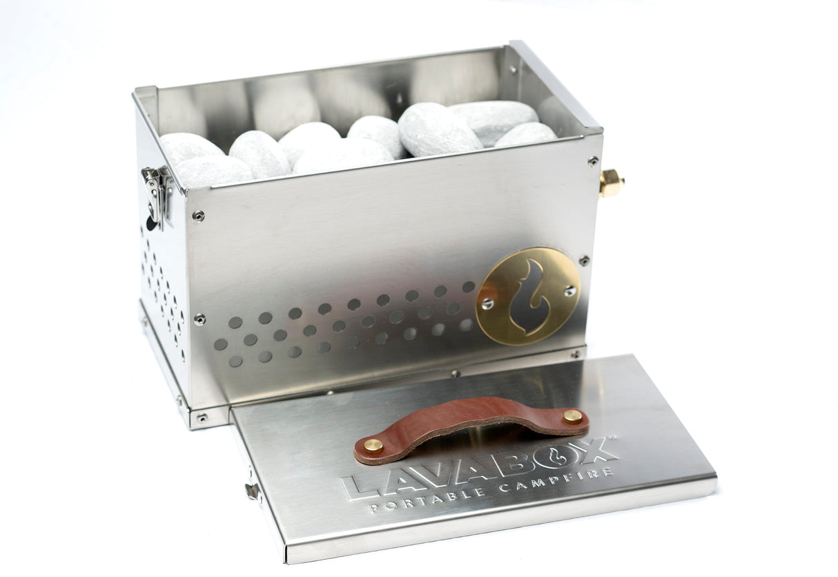 The Hekla: 304 Stainless Steel LavaBox with Dual-Burner