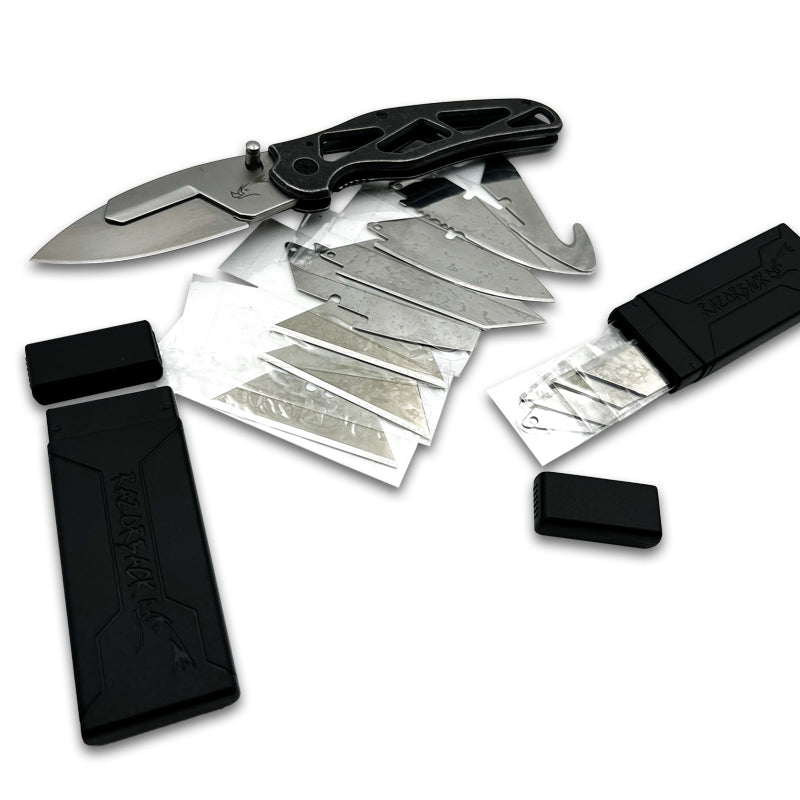 RAZORBACK Signature Folding Knife, 9 Interchangeable Blades