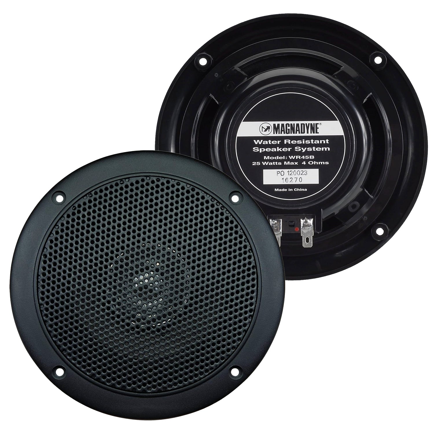 AquaVibe WR45B | Water - Resistant 5" Dual Cone Speakers | Black | Sold as Pair - Magnadyne