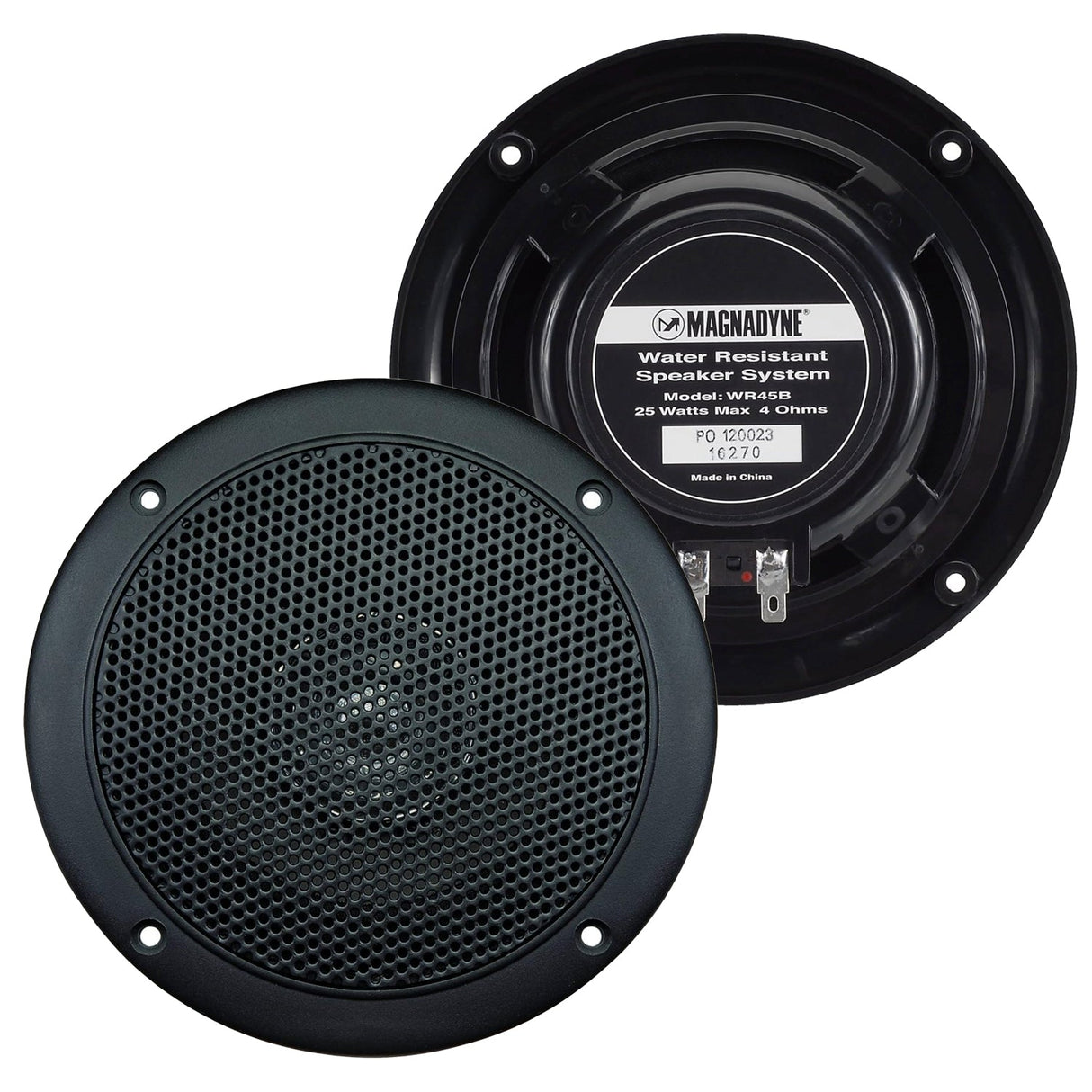 AquaVibe WR45B | Water - Resistant 5" Dual Cone Speakers | Black | Sold as Pair - Magnadyne