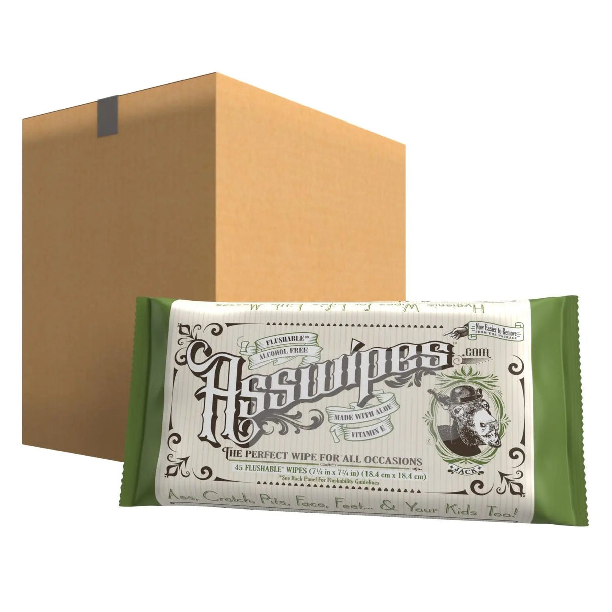 Asswipes 45ct Flow Pack (select quantity) - Magnadyne