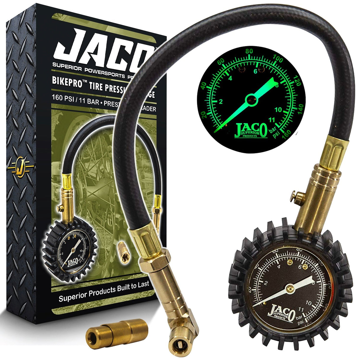 BikePro™ Presta Tire Pressure Gauge - 160 PSI | Presta & Schrader (Hybrid/Road Bikes) - Magnadyne