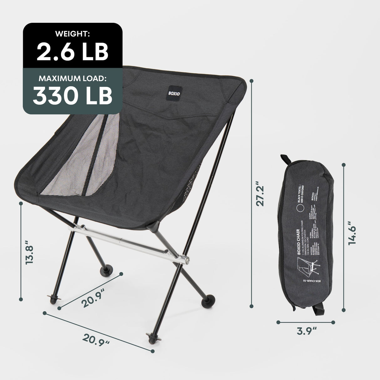 BOXIO CHAIR Set of 2 I ultralight camping chair with box - Magnadyne