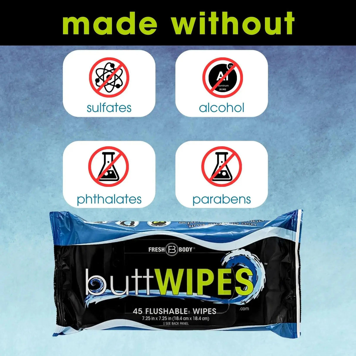 Buttwipes 45ct Flow Pack (select quantity) - Magnadyne