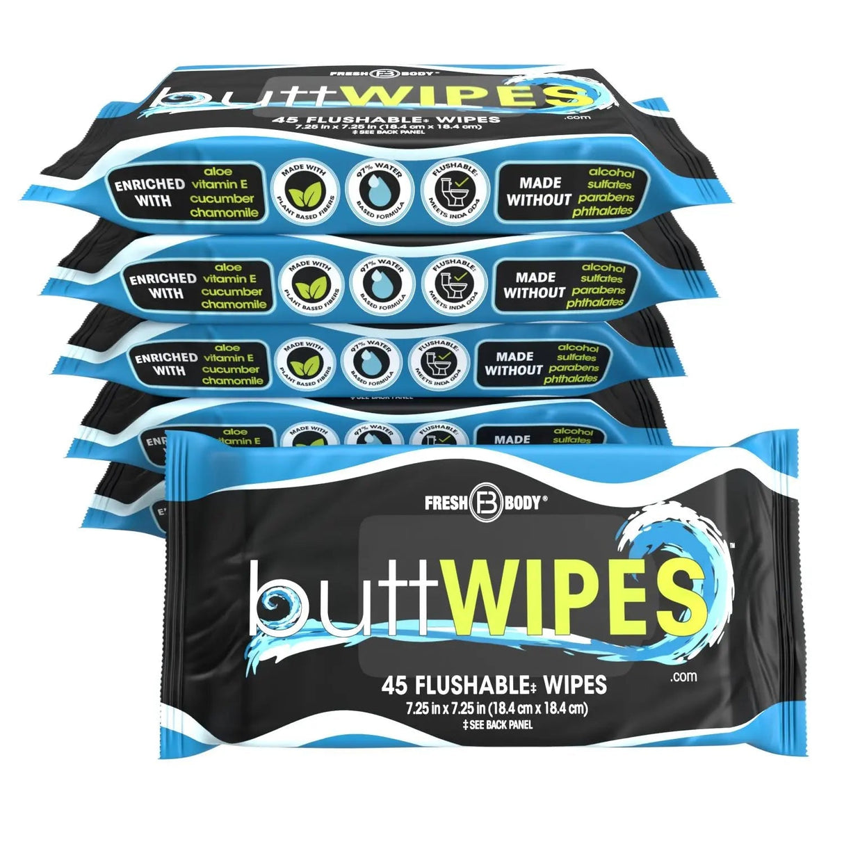 Buttwipes 45ct Flow Pack (select quantity) - Magnadyne