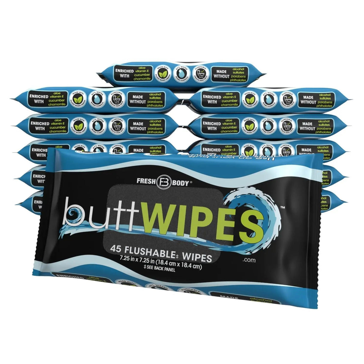 Buttwipes 45ct Flow Pack (select quantity) - Magnadyne