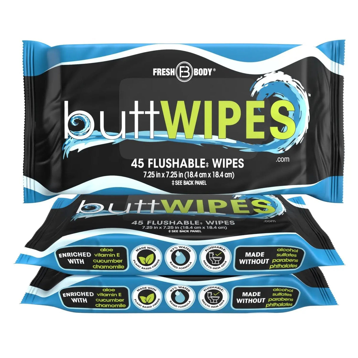 Buttwipes 45ct Flow Pack (select quantity) - Magnadyne