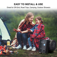 Camplux 5L 1.32 GPM Outdoor Portable Propane Tankless Water Heater - Black - Magnadyne