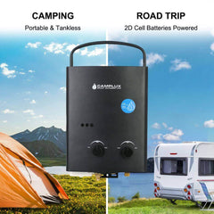 Camplux 5L 1.32 GPM Outdoor Portable Propane Tankless Water Heater - Black - Magnadyne