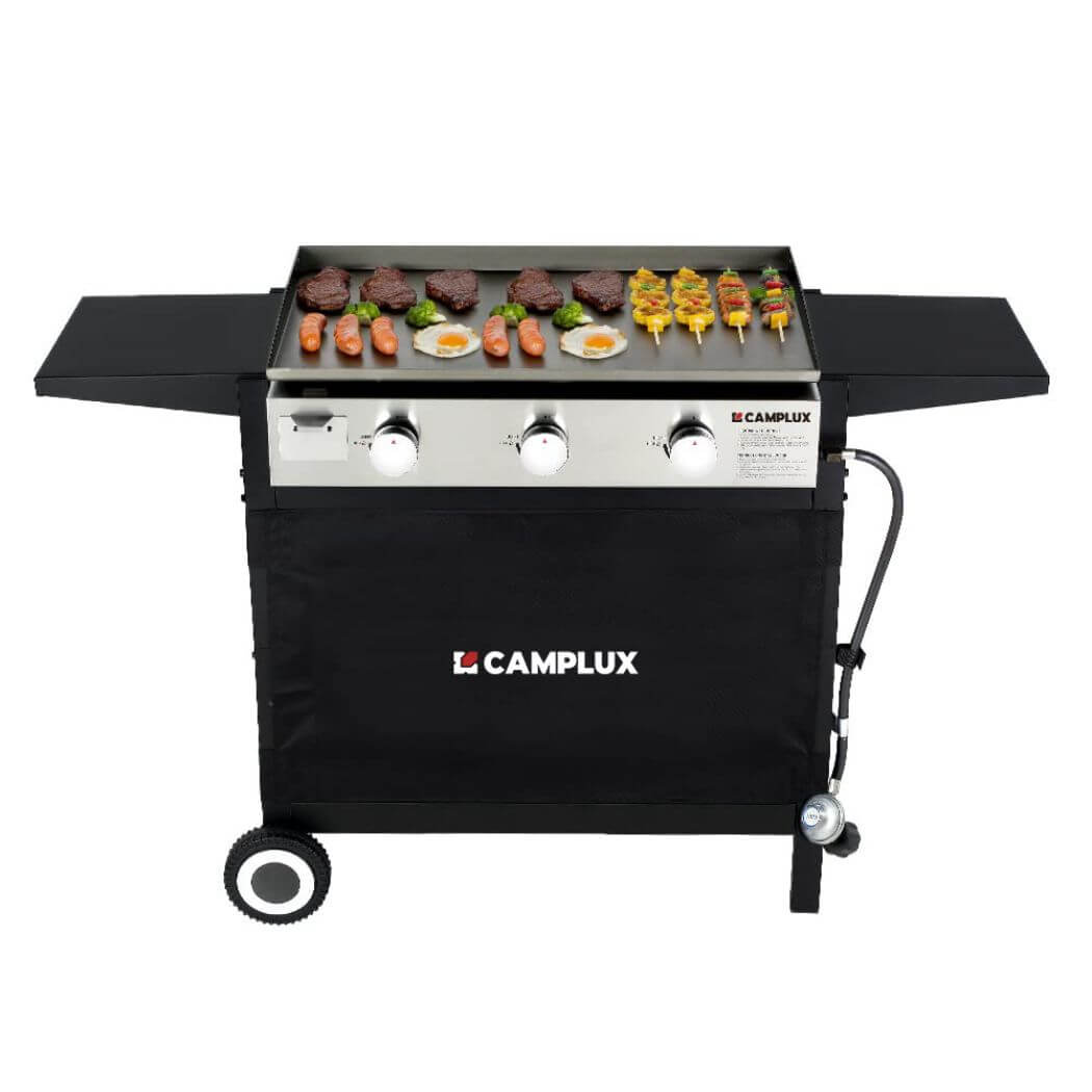 Camplux Outdoor Gas Griddle Grill Combo 3 Burner, Camping and Tailgating 33,000 BTU w/ 20 LB LP Connector - Magnadyne