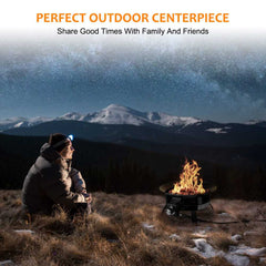Camplux Outdoor Propane Fire Pit with Cover and Carry Kit, Auto-Ignition - Magnadyne