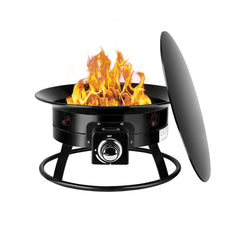Camplux Outdoor Propane Fire Pit with Cover and Carry Kit, Auto-Ignition - Magnadyne