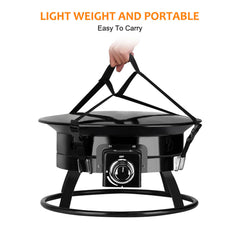 Camplux Outdoor Propane Fire Pit with Cover and Carry Kit, Auto-Ignition - Magnadyne