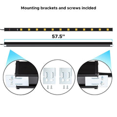 CRST 4.2" Wide Spaced 12 Outlets Mountable Metal Power Strip Surge Protector, 15FT Power Cord, Mounting Brackets Included - Magnadyne