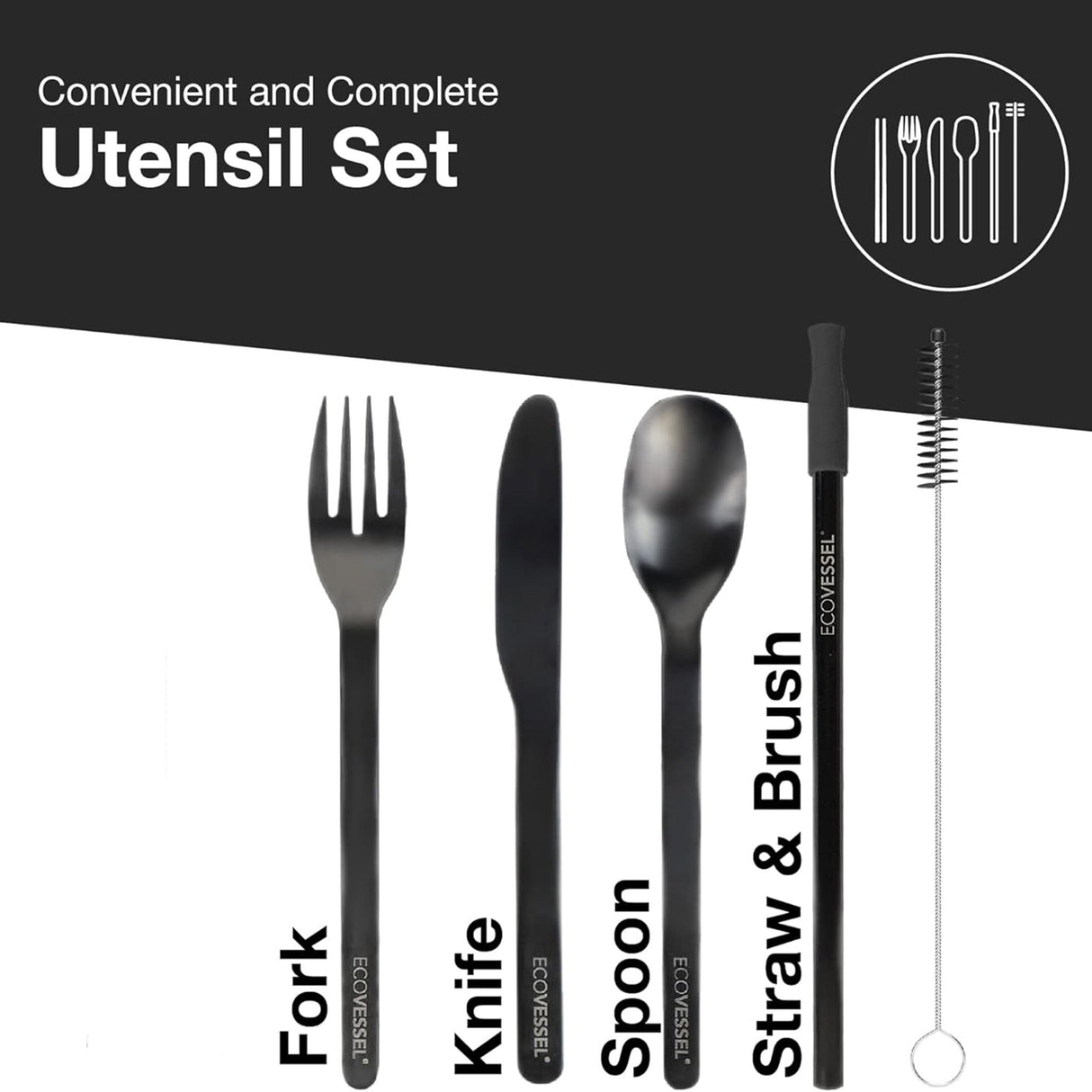EcoVessel's Wanderware Reusable Stainless Steel Set - Magnadyne