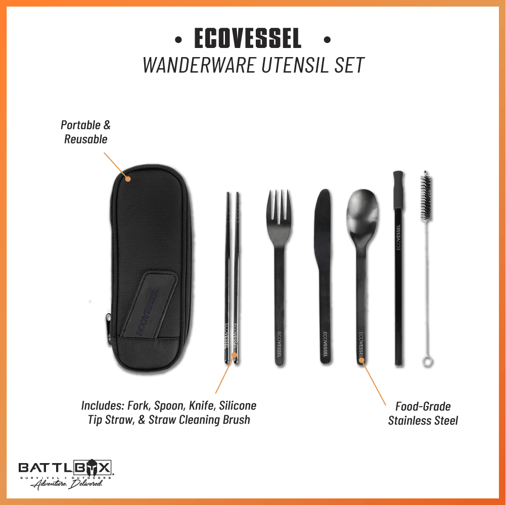 EcoVessel's Wanderware Reusable Stainless Steel Set - Magnadyne