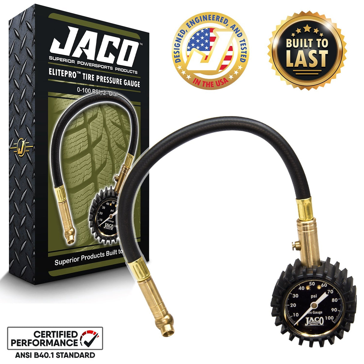 ElitePro™ Tire Pressure Gauge - 100 PSI - Magnadyne