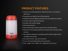 Fenix CL26R High Performance LED Rechargeable Camping Lantern - Magnadyne