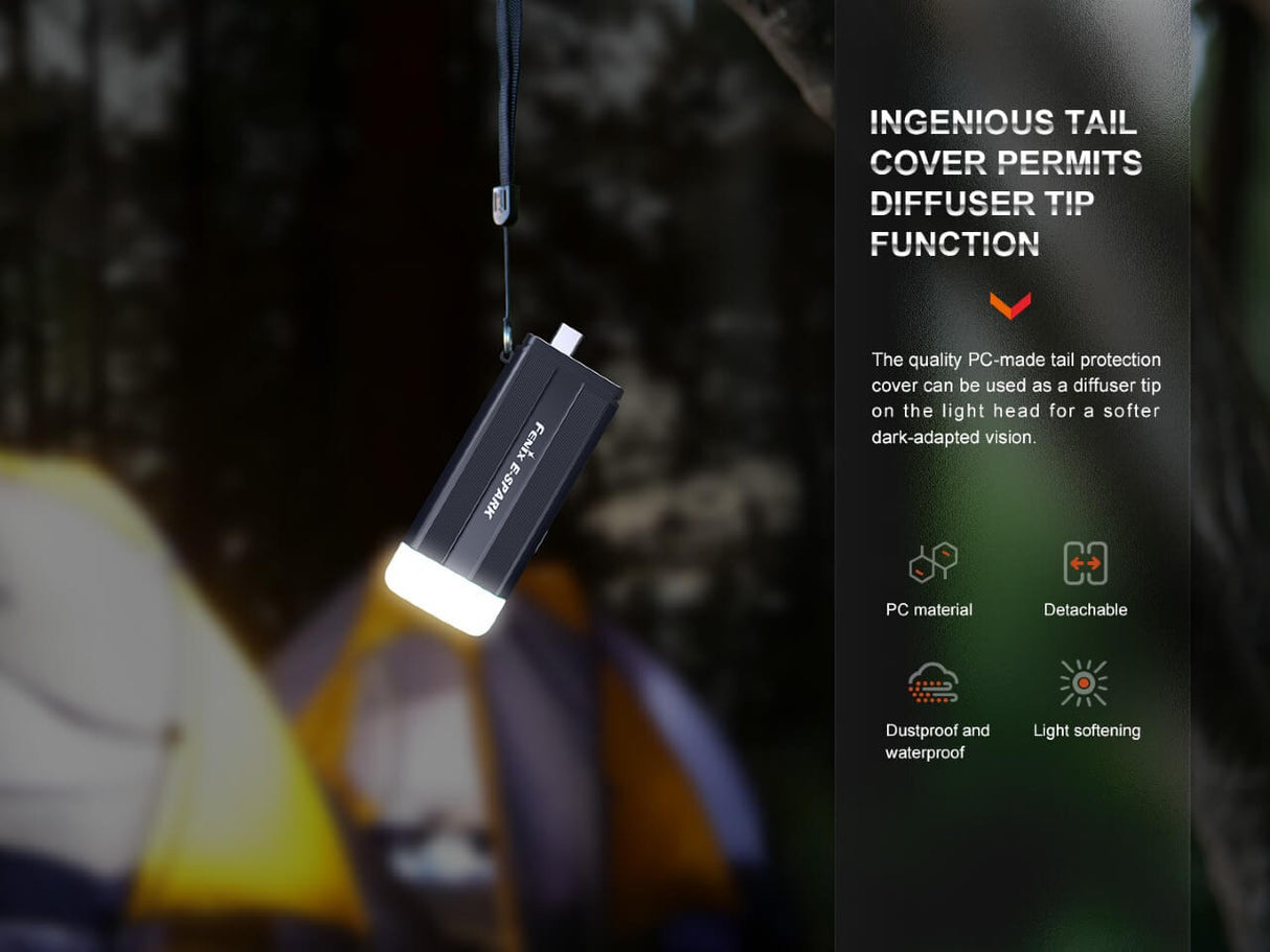 Fenix E - SPARK Ultra - Thin Powerbank LED Flashlight - Magnadyne