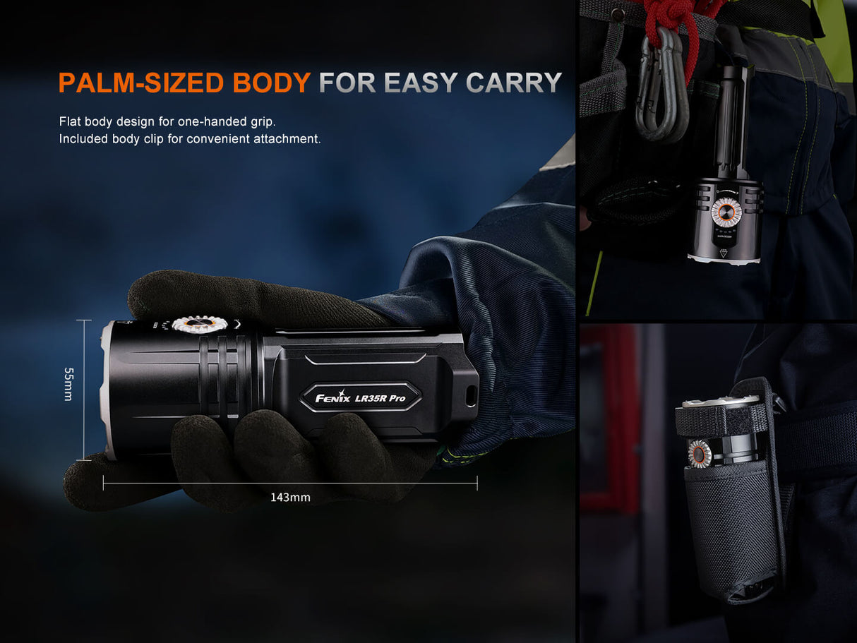 Fenix LR35R PRO Rechargeable Palm-Sized Searchlight - Magnadyne