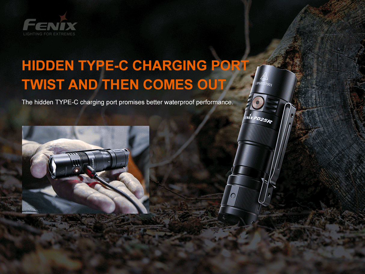 Fenix PD25R Rechargeable LED Flashlight - Magnadyne