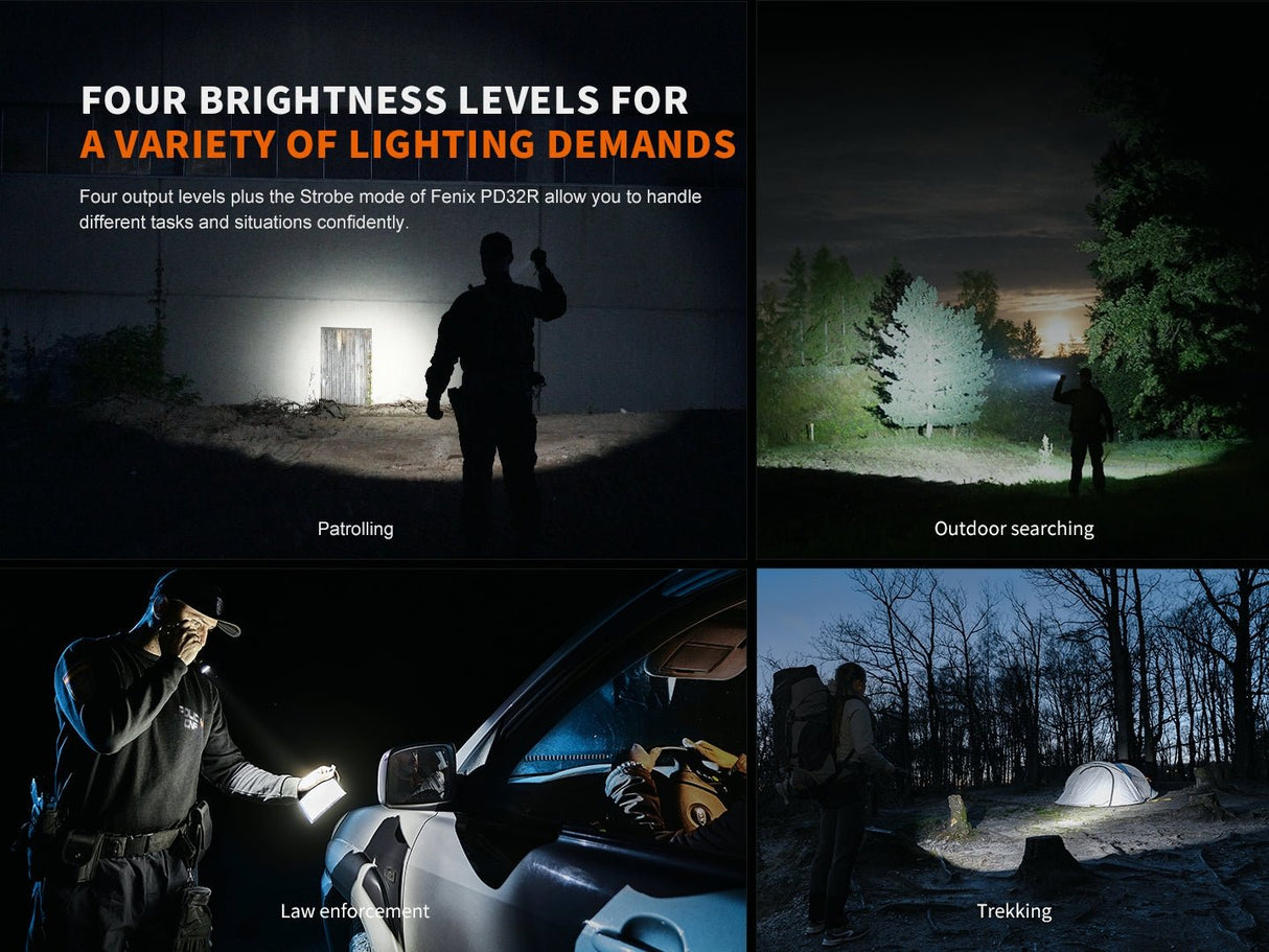 Fenix PD32R Rechargeable Silent Switch LED Flashlight - Magnadyne