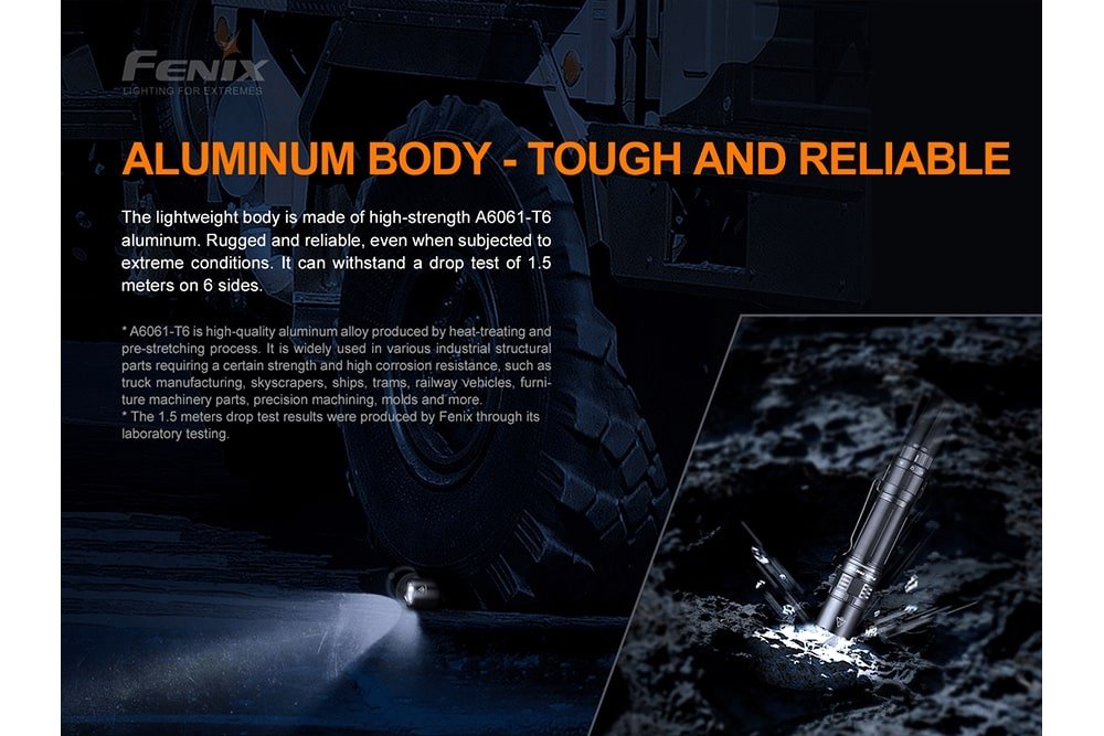 Fenix PD36 TAC Tactical Flashlight - 3000 Lumens - Magnadyne