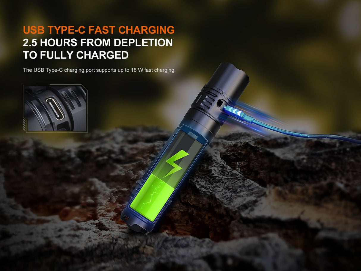 Fenix PD36R V2 Compact Rechargeable Tactical Flashlight - 1700 Lumens - Magnadyne