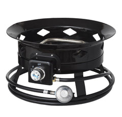 Flame King Outdoor Portable Propane Gas 19″ Fire Pit Bowl with Self Igniter Cover Carry Straps - Magnadyne