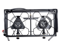 Flame King Outdoor Propane Double Dual Burner Cooker Stove - Magnadyne