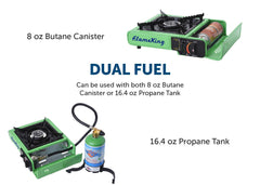 Flame King Portable Butane & Propane Gas Stove with Single Burner - Magnadyne