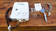 Flame King Tankless RV Camping Hot Shower Propane 5L 1.32GPM Water Heater 34,000 BTU - Magnadyne