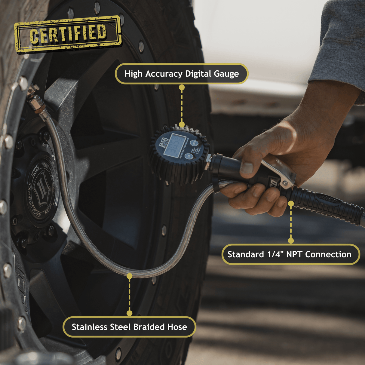 FlowPro® Digital Tire Inflator with Pressure Gauge - 200 PSI - Magnadyne