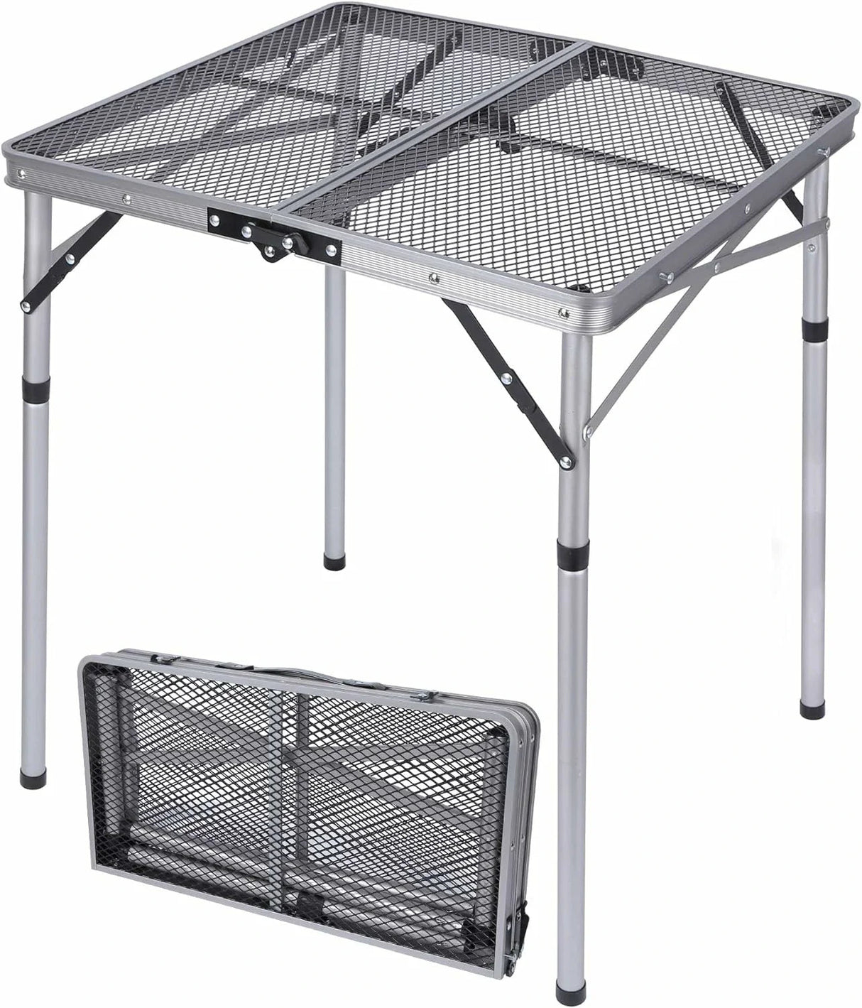 Folding Grill Table for Outside with Adjustable Height Legs - Magnadyne