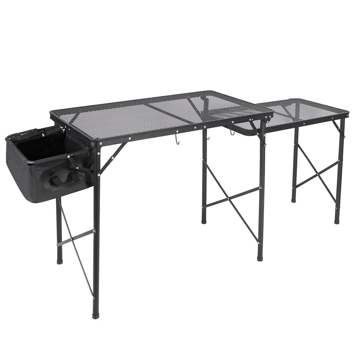 Folding Grill Table for Outside with Adjustable Height Legs - Magnadyne