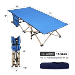 Folding Kids Cot for Sleeping,Blue Pink Navy - Magnadyne
