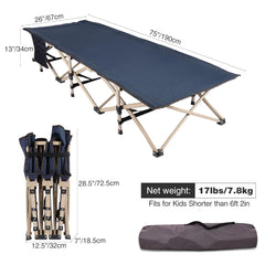 Folding Kids Cot for Sleeping,Blue Pink Navy - Magnadyne