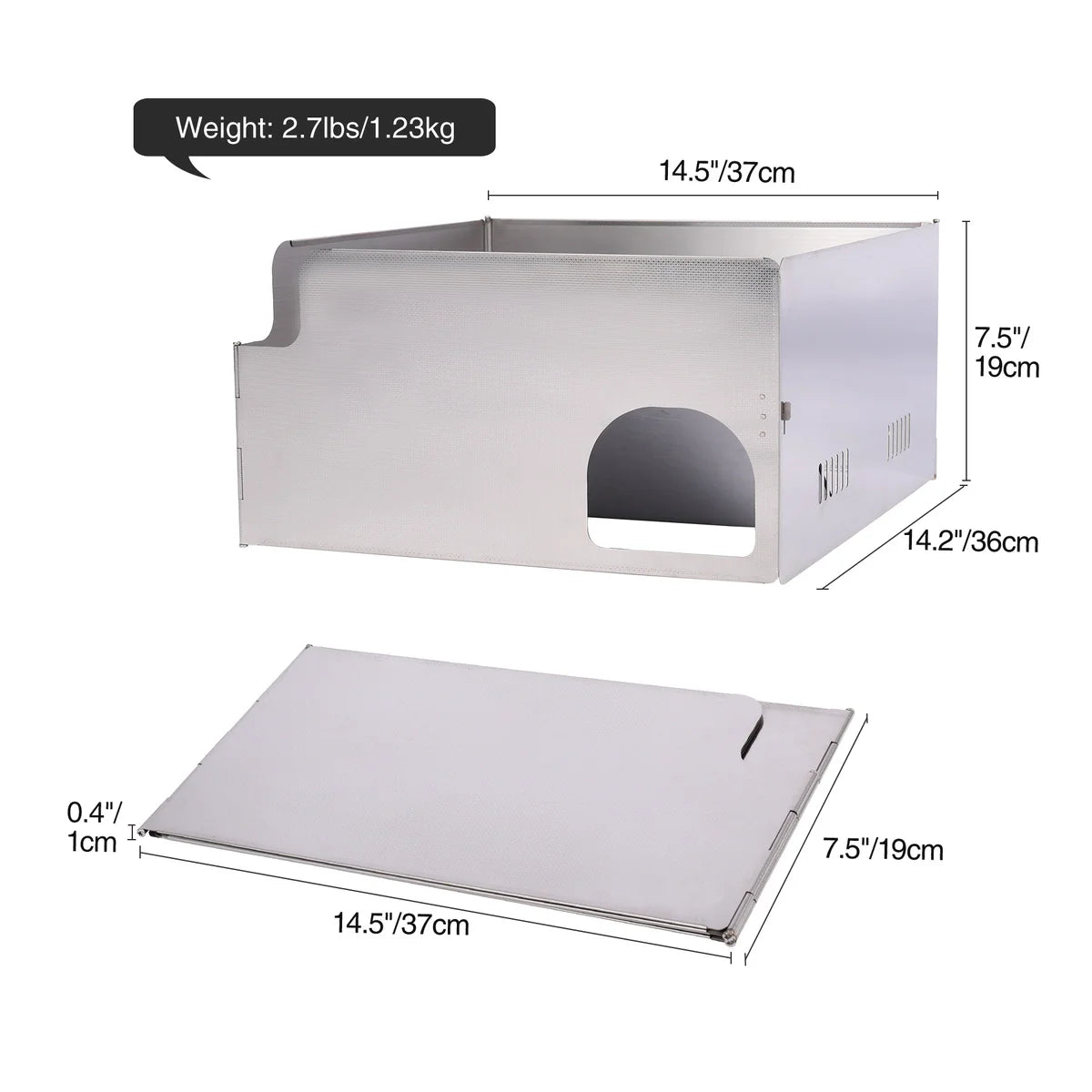 Folding Stainless Steel Stove Windscreen for Outdoor - Magnadyne