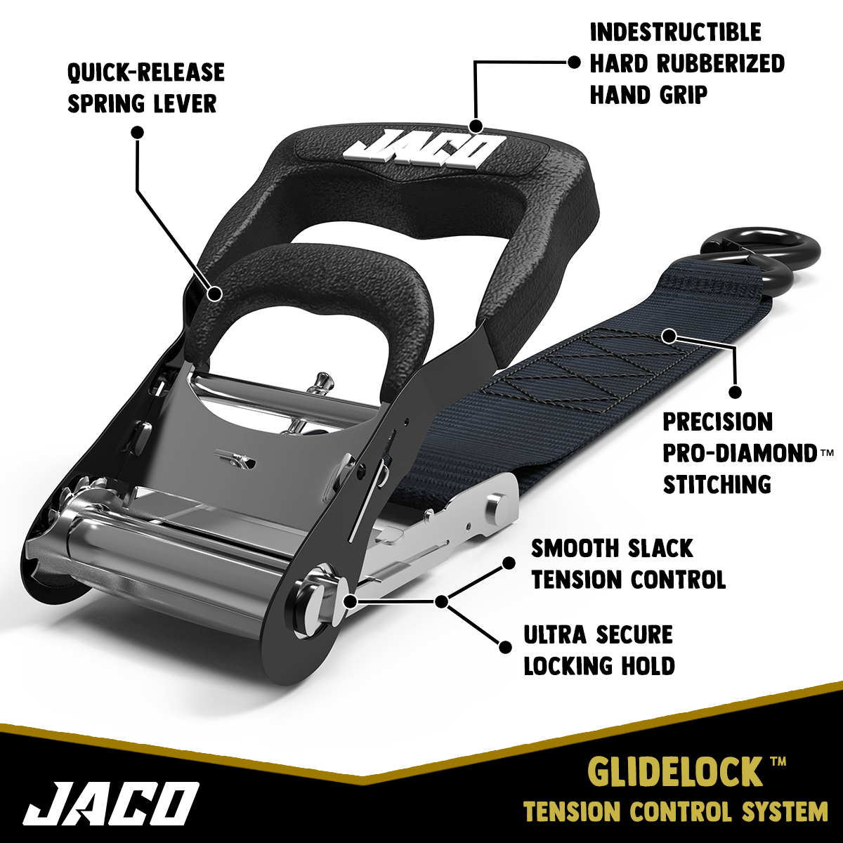 Heavy Duty Ratchet Tie Down Straps with Soft Loops (1.6" x 8 ft) | AAR Certified Break Strength (5,208 lbs) - Magnadyne