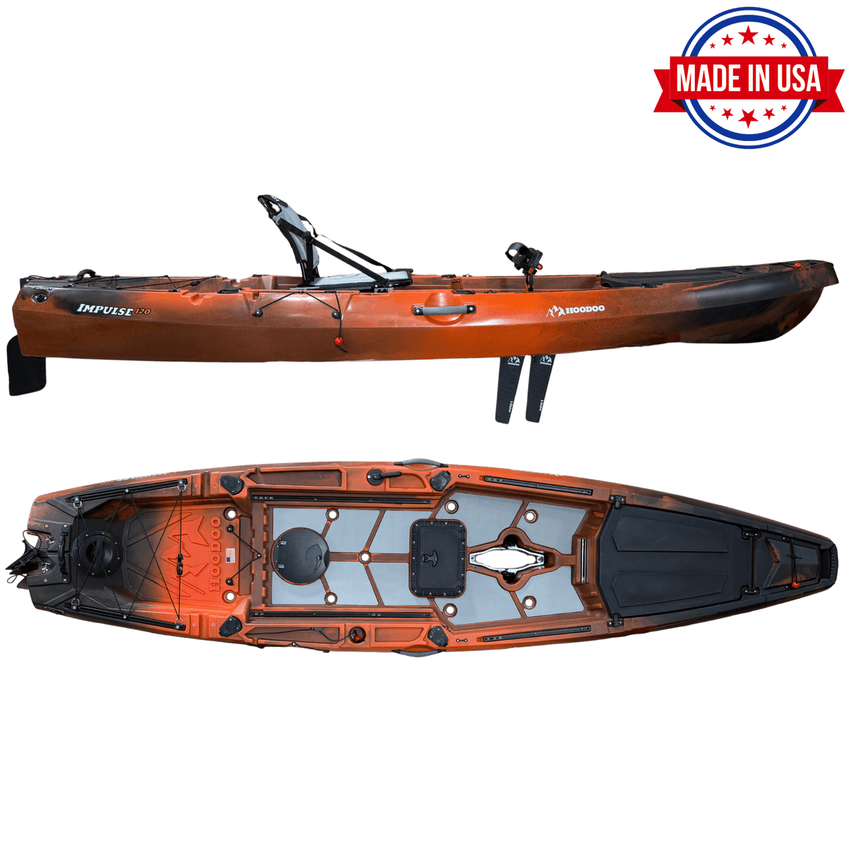 Hoodoo Impulse 120 Fin Drive Kayak - Magnadyne