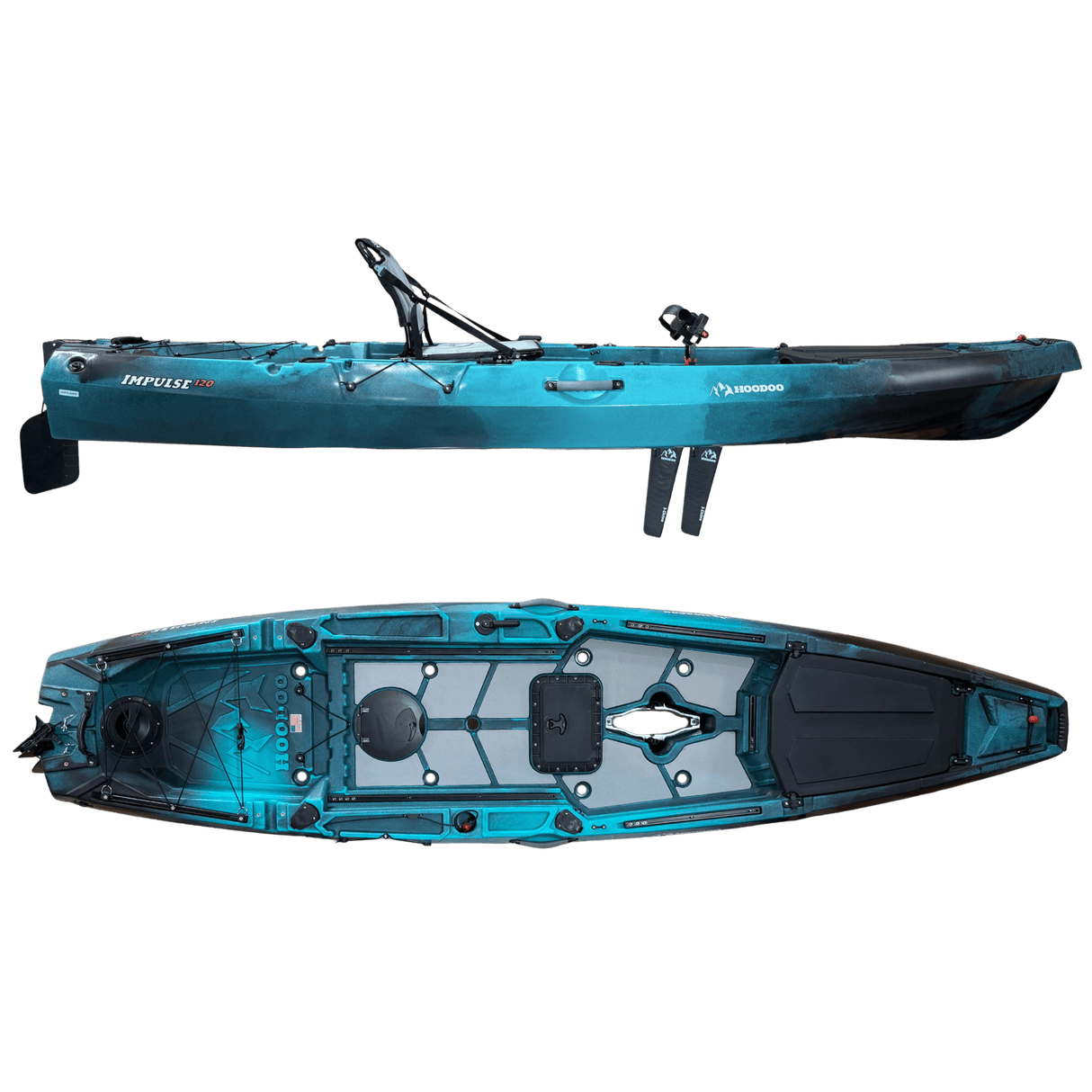 Hoodoo Impulse 120 Fin Drive Kayak - Magnadyne