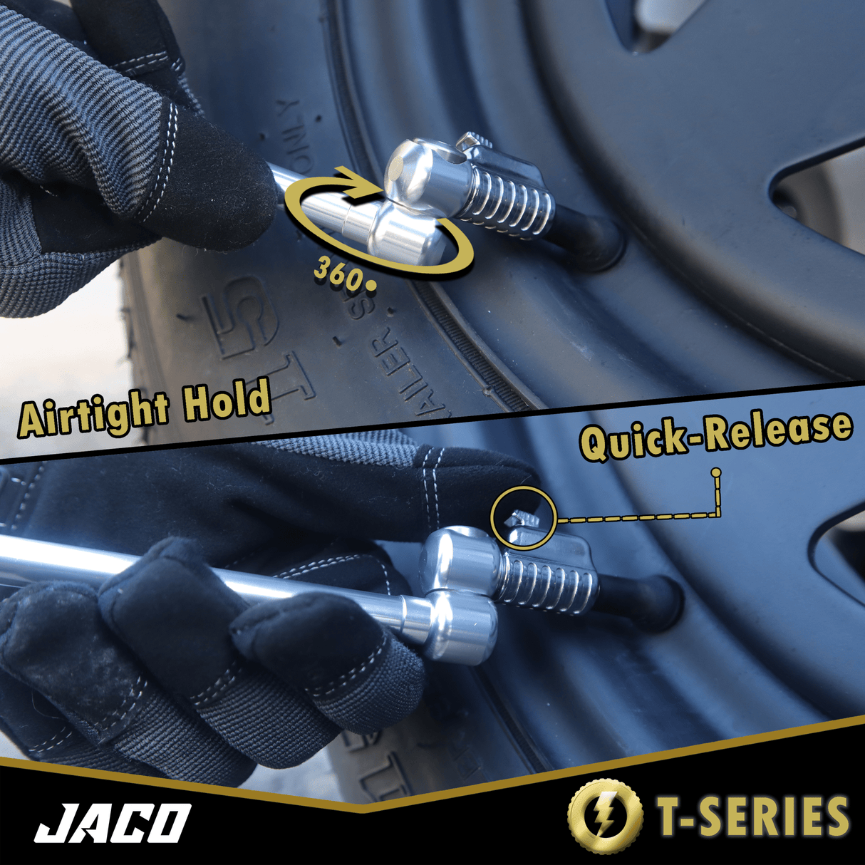 Lightning™ T-Series Tire Air Chuck | Open Flow, 1/4" F-NPT - Magnadyne