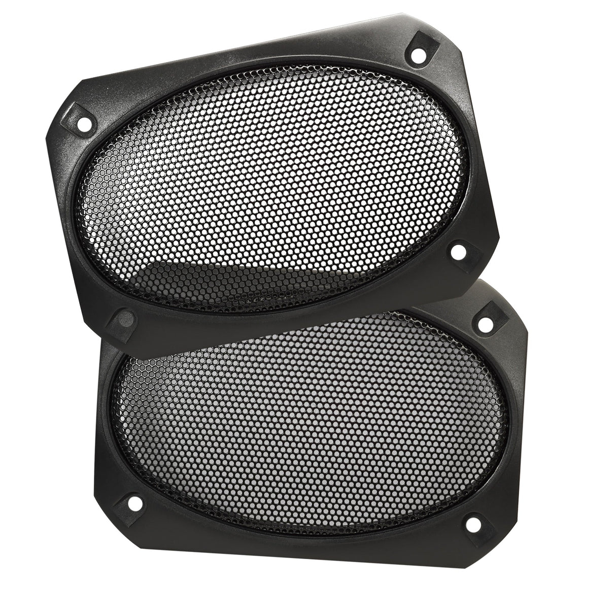 Magnadyne G46WI - PR | 4" x 6" Satin Finish Speaker Grills | Black Metal Mesh - Pair - Magnadyne