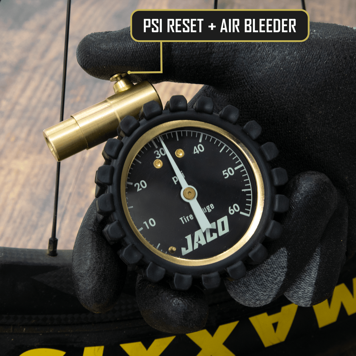 MBX-60 Presta Tire Pressure Gauge for Bikes (Max 60 PSI) | MTB & XC Series - Magnadyne