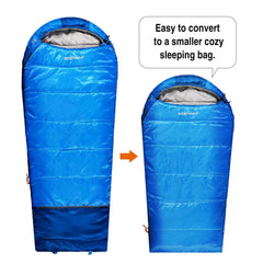 Mummy Kids Sleeping Bag for Camping,Blue Rose - Magnadyne